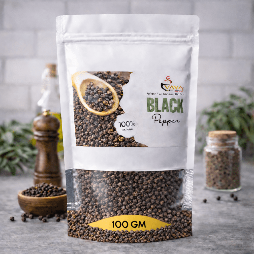 Vaya Black Pepper – 100% Natural Whole Peppercorns (100 GM)